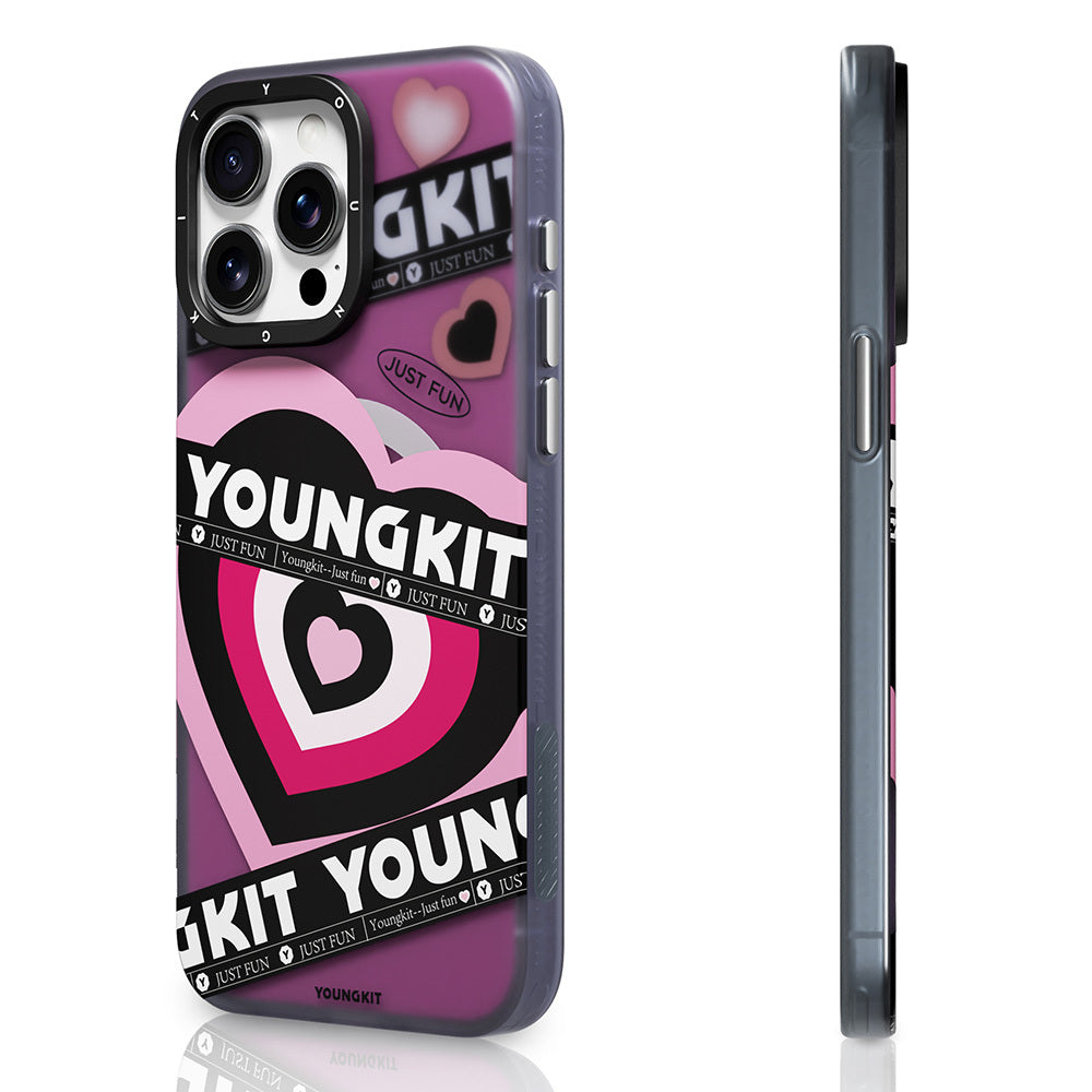 Apple iPhone 15 Pro Max Kılıf M-safe Şarj Özellikli Airbagli Çift Katmanlı Youngkit Flipped Serisi Kapak