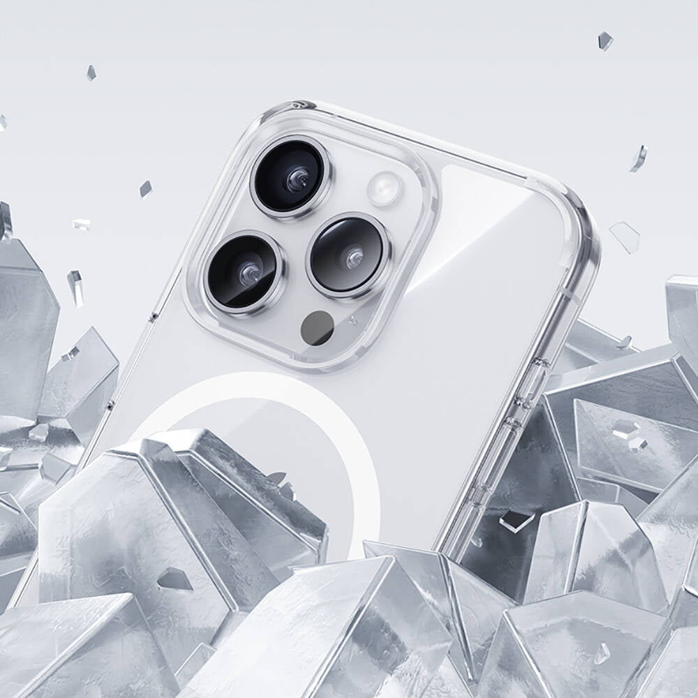 iPhone 15 Pro Max Kılıf Magsafe Şarj Özellikli Airbagli Şeffaf Benks LucentPro Serisi Kılıf Şeffaf