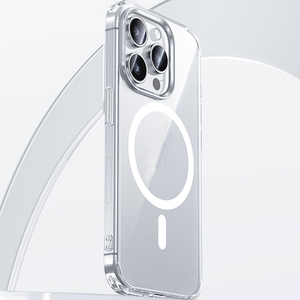 iPhone 15 Pro Max Kılıf Magsafe Şarj Özellikli Airbagli Şeffaf Benks LucentPro Serisi Kılıf Şeffaf