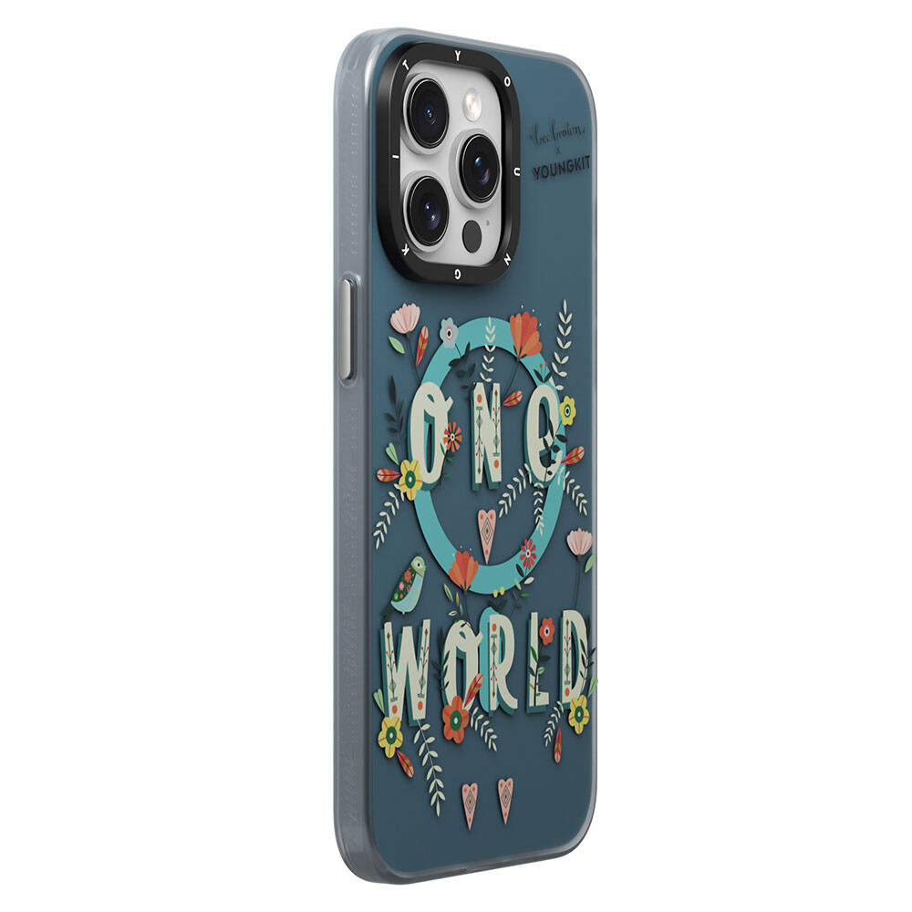 iPhone 15 Pro Max Kılıf Magsafe Şarj Özellikli Bee Brown Tasarımlı Youngkit Colorful Life Serisi Kılıf Sarı