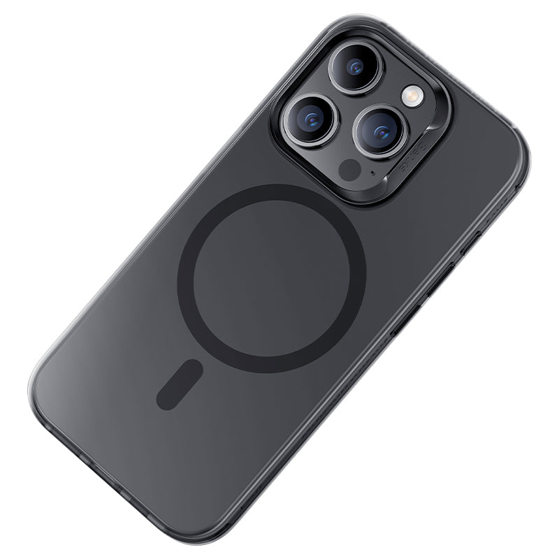 iPhone 15 Pro Max Kılıf Magsafe Şarj Özellikli Benks Lucid Armor Kılıf Gri