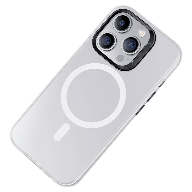 iPhone 15 Pro Max Kılıf Magsafe Şarj Özellikli Benks Lucid Armor Kılıf Gri