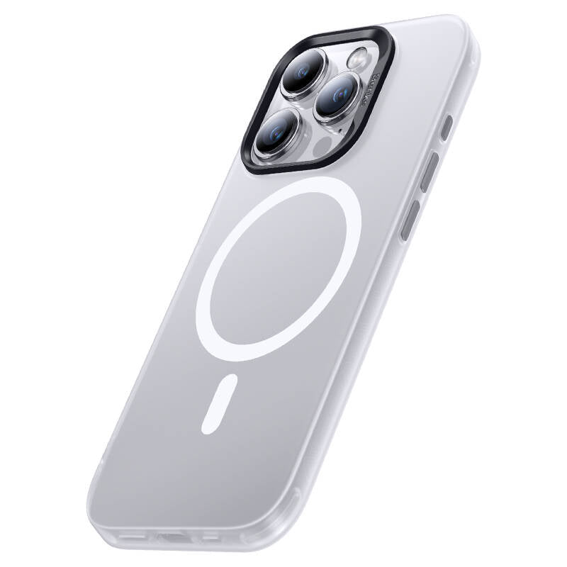 iPhone 15 Pro Max Kılıf Magsafe Şarj Özellikli Benks Lucid Armor Kılıf Beyaz