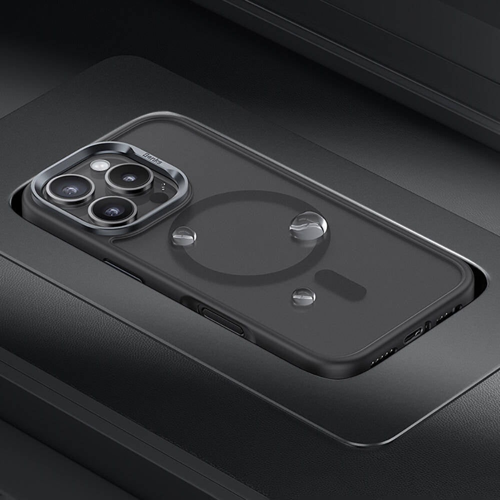 iPhone 16 Kılıf Magsafe Şarj Özellikli Benks Mist Protective Kılıf Titanyum-Gold