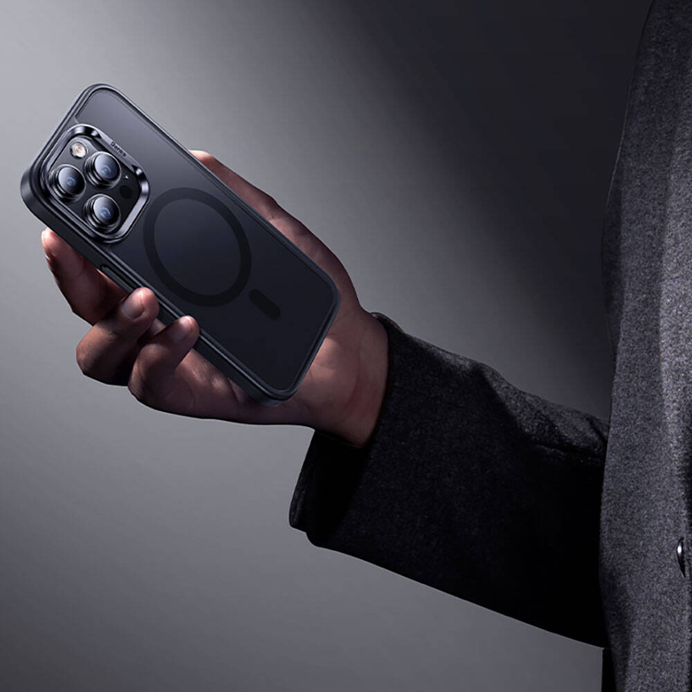 iPhone 15 Pro Max Kılıf Magsafe Şarj Özellikli Benks Mist Protective Kılıf Mavi