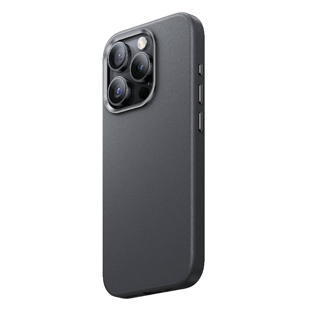 iPhone 15 Pro Max Kılıf Magsafe Şarj Özellikli Benks Vintage Leather Kılıf Siyah