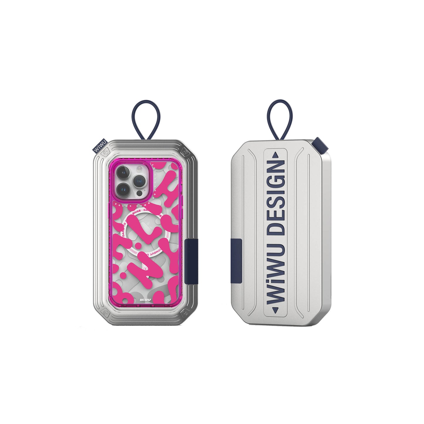 iPhone 15 Pro Max Kılıf Magsafe Şarj Özellikli Boya Desenli Wiwu Fluorescent G Serisi Kılıf Sarı