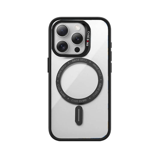 iPhone 15 Pro Max Kılıf Magsafe Şarj Özellikli Casebang Body Frame Kılıf Siyah