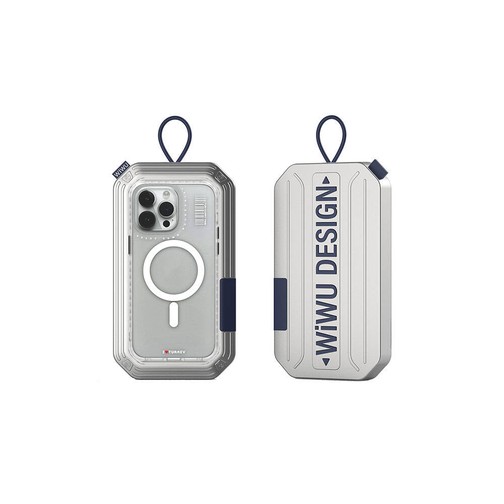 iPhone 15 Pro Max Kılıf Magsafe Şarj Özellikli Şeffaf Transparan Wiwu Turkey D Serisi Kılıf Renksiz