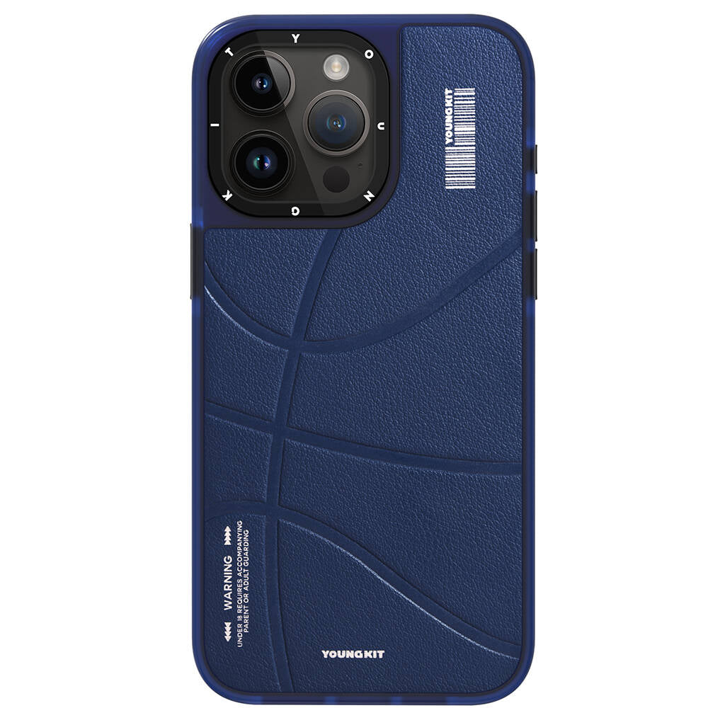 iPhone 15 Pro Max Kılıf Magsafe Şarj Özellikli Youngkit Backboard Serisi Leather Kılıf Kahverengi