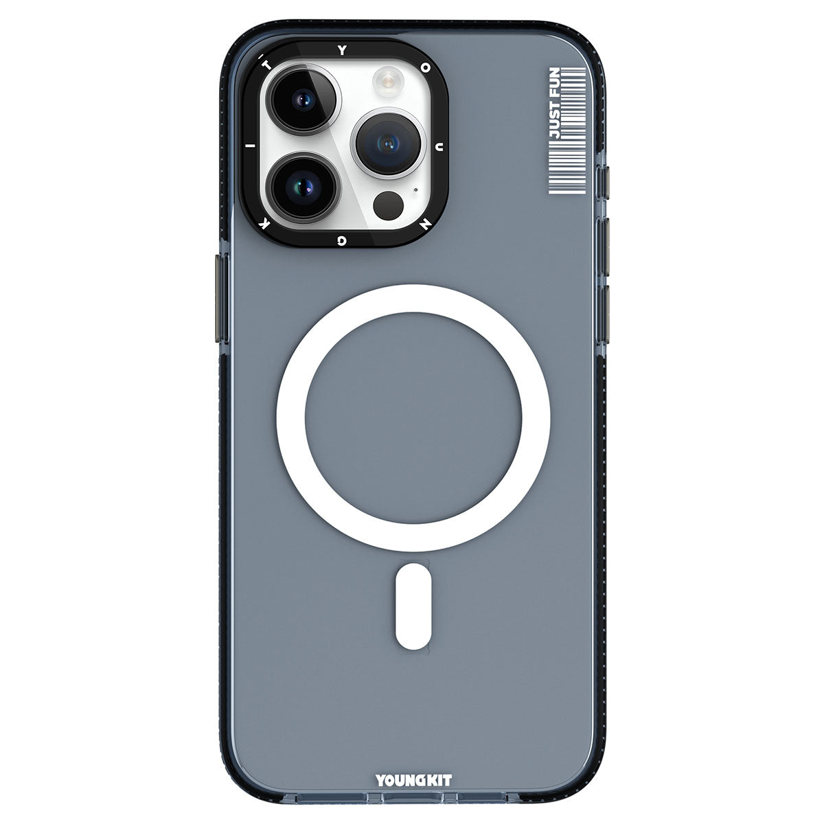 iPhone 15 Pro Max Kılıf Magsafe Şarj Özellikli YoungKit Crystal Color Serisi Kılıf Pembe