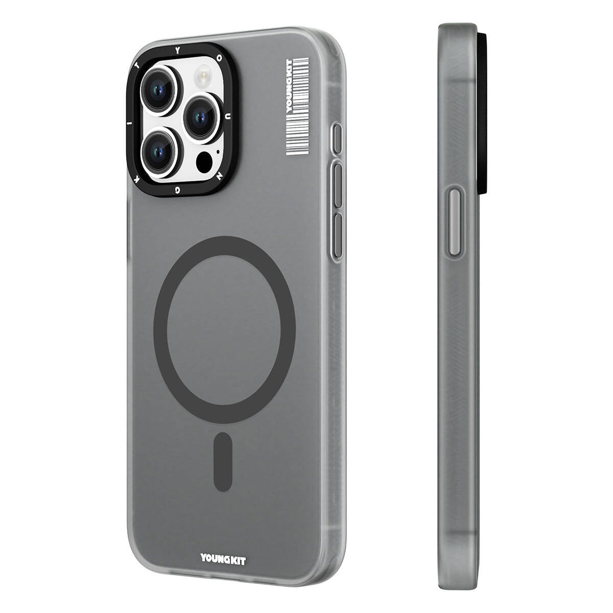 iPhone 15 Pro Max Kılıf Magsafe Şarj Özellikli Youngkit Hidden Sand Serisi Kılıf Pembe