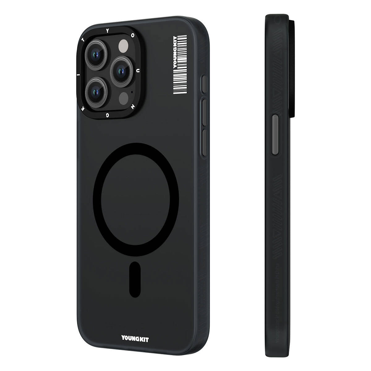 iPhone 15 Pro Max Kılıf Magsafe Şarj Özellikli Youngkit Hidden Sand Serisi Kılıf Mavi