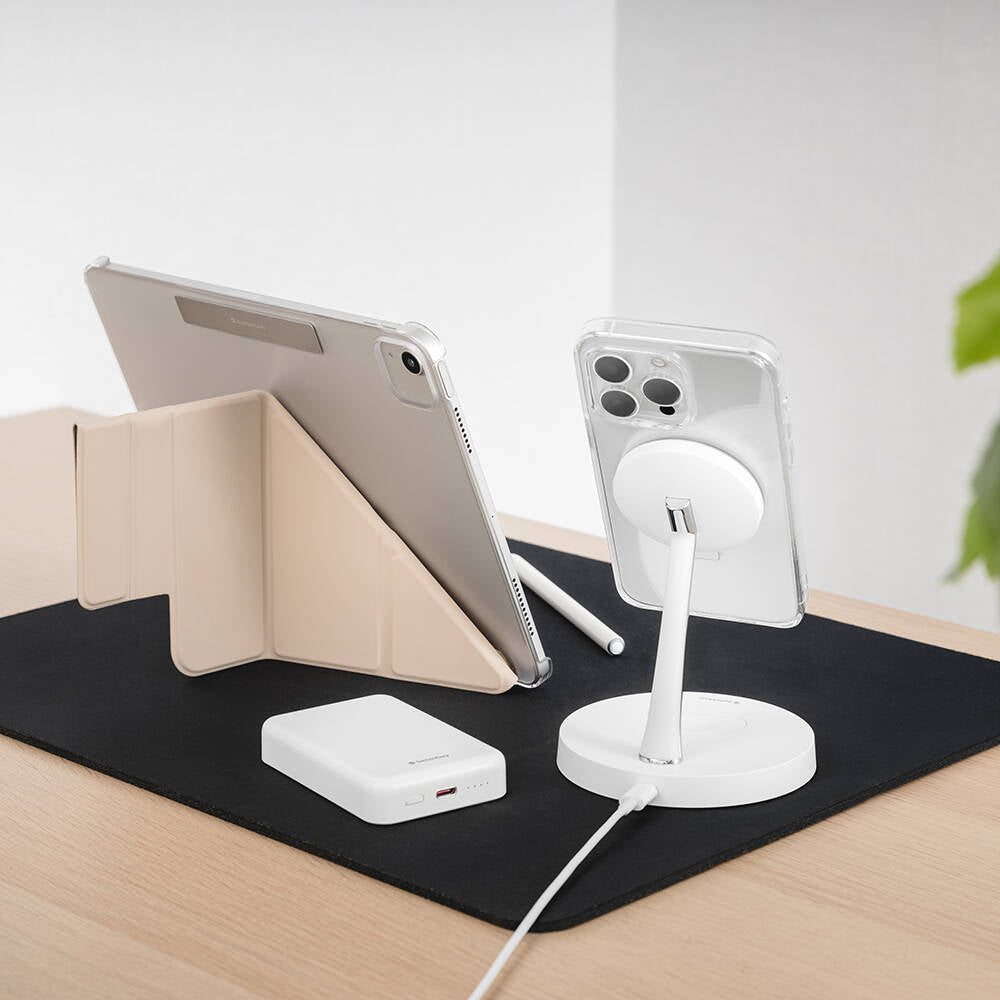 iPhone 15 Pro Max Kılıf Magsafe Şarj Özellikli Yüzük Standlı Lisanslı Switcheasy Magstand-M Kılıf Renksiz