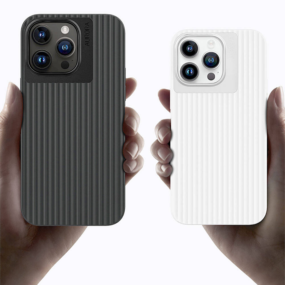 iPhone 15 Pro Max Kılıf Recci Aurora Serisi Magsafe Şarj Özellikli Kılıf Beyaz