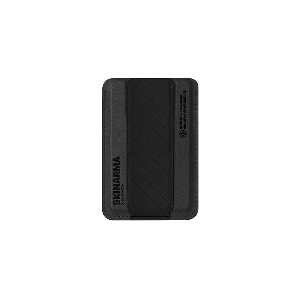 iPhone 15 Pro Max Kılıf SkinArma Şeffaf Magsafe Şarj Özellikli Kado Kartlıklı Saido Kılıf Mavi