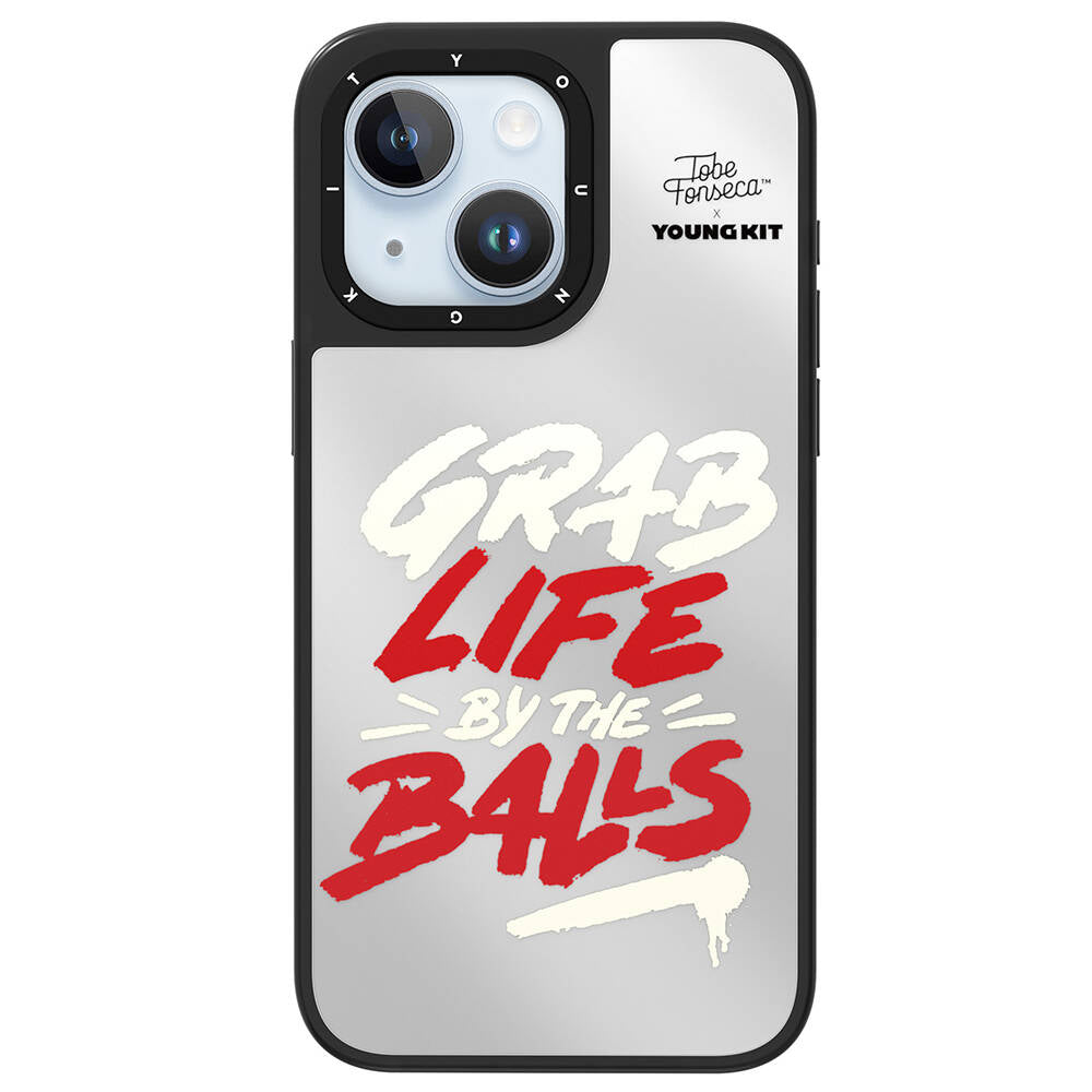 iPhone 15 Pro Max Kılıf Tobias Fonseca Tasarımlı Youngkit Mirror Kılıf Kırmızı