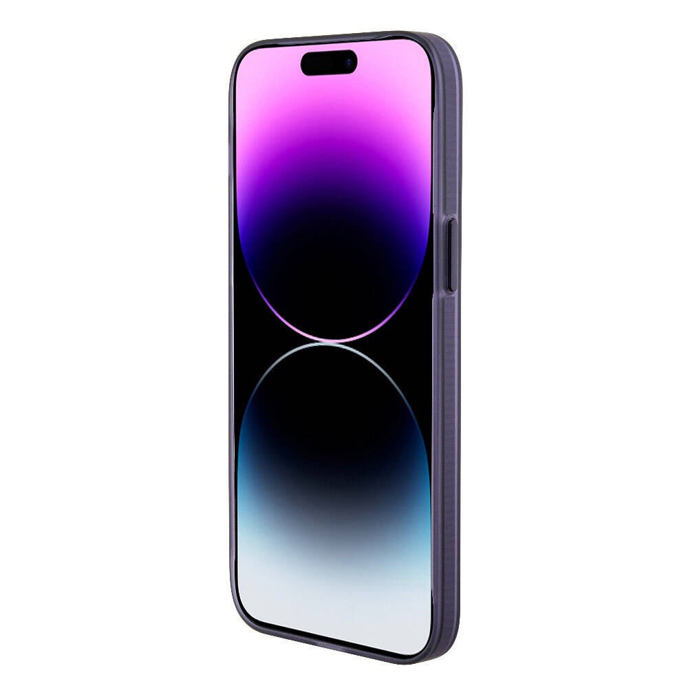 iPhone 15 Pro Max Kılıf TUMI Orjinal Lisanslı Magsafe Şarj Özellikli Buzlu Mat Kılıf Mor