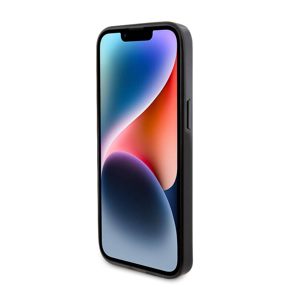 iPhone 15 Pro Max Kılıf TUMI Orjinal Lisanslı Magsafe Şarj Özellikli PC TPU Metal Logolu Ring Standlı Kılıf Siyah