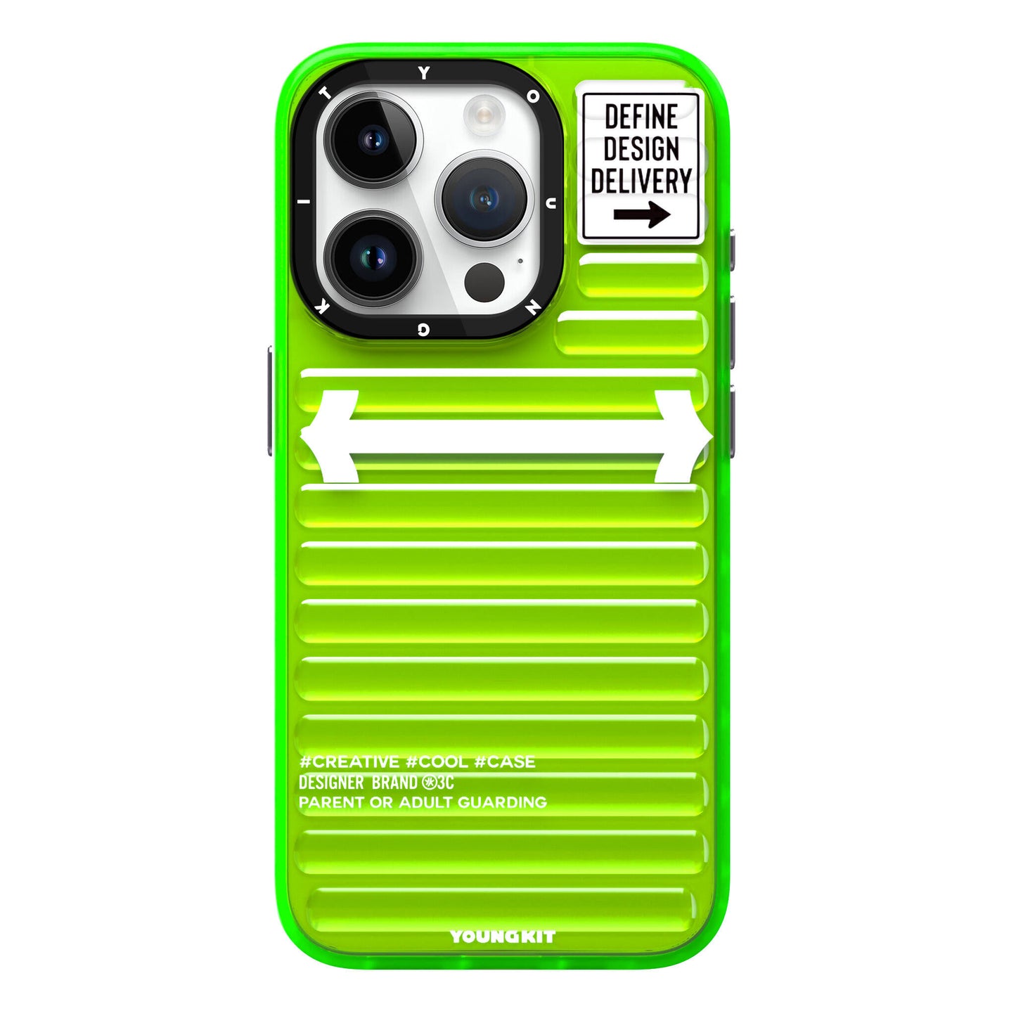 iPhone 15 Pro Max Kılıf YoungKit Luggage FireFly Serisi Kılıf Yeşil