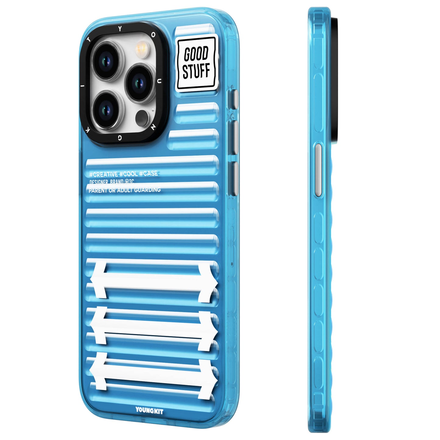 iPhone 15 Pro Max Kılıf YoungKit Luggage FireFly Serisi Kılıf Sierra Mavi