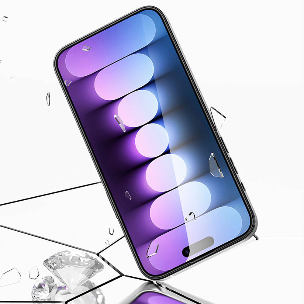 iPhone 15 Pro Max Recci RSP-A19AP Privacy Temperli Cam Ekran Koruyucu Gri