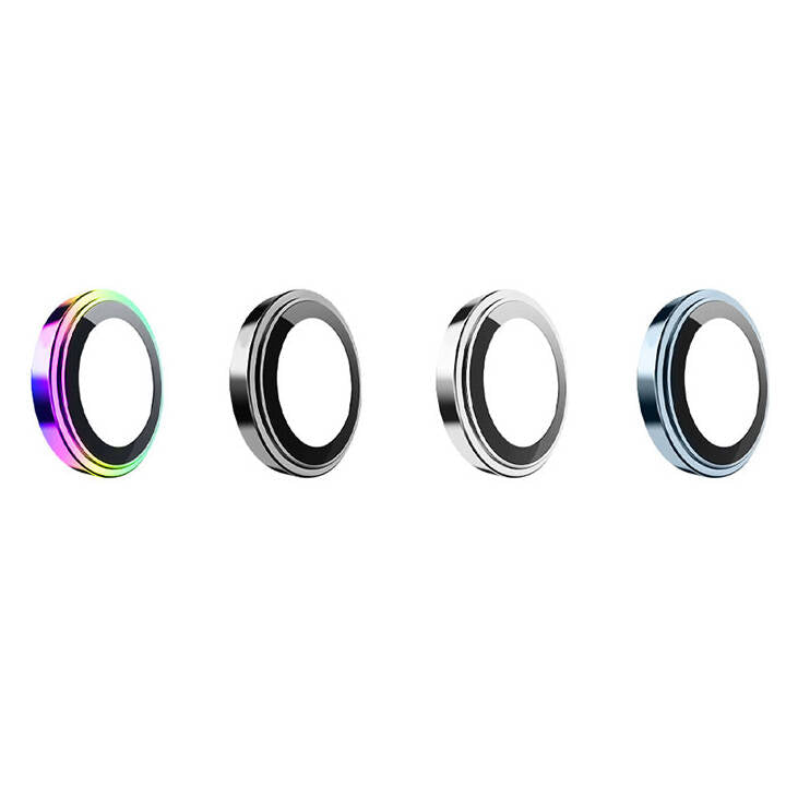 iPhone 15 Pro Max Wiwu Lens Guard Metal Kamera Lens Koruyucu Siyah