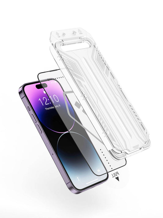 iPhone 15 Pro Max Wiwu SQ-005 Easy İnstall iVista Super Hardness Ekran Koruyucu Siyah