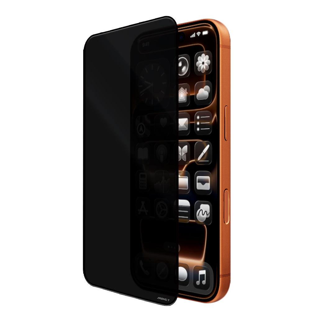 Apple iPhone 15 Pro Mohseven M6 Privacy Temperli Cam Ekran Koruyucu + Kolay Uygulama Aparatı