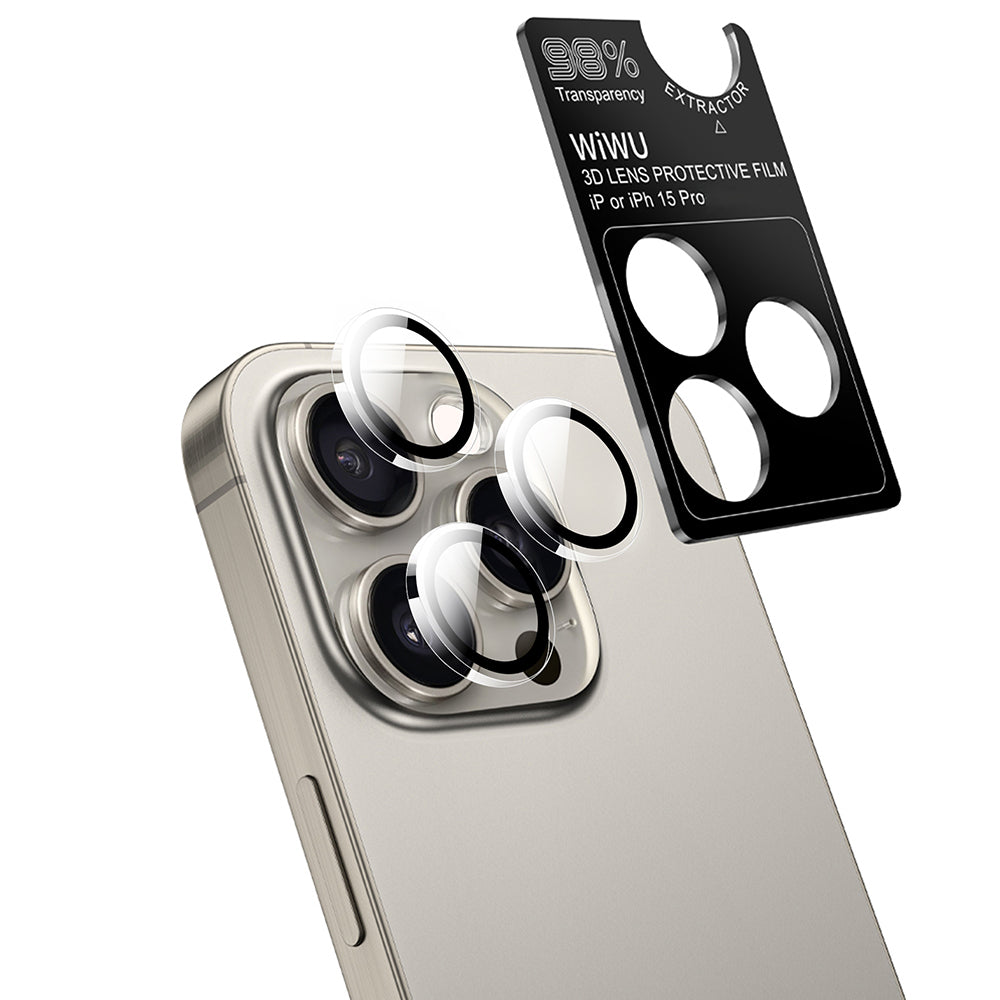 Apple iPhone 15 Pro Wiwu Wi-IP001 Kılıf Ekran Koruyucu Kamera Lensi 3in1 Koruma Seti