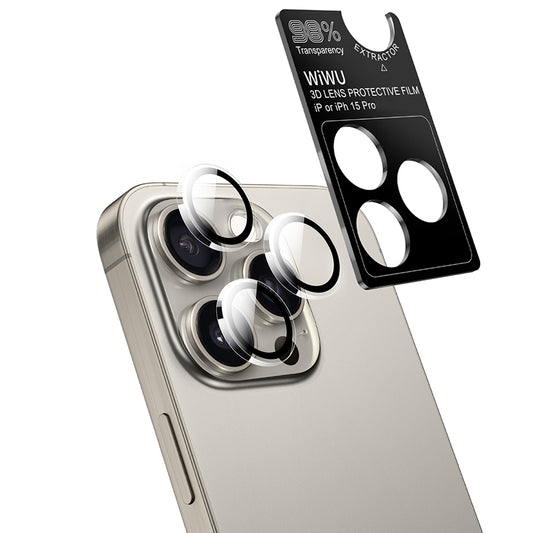 Apple iPhone 15 Pro Wiwu Wi-IP001 Kılıf Ekran Koruyucu Kamera Lensi 3in1 Koruma Seti