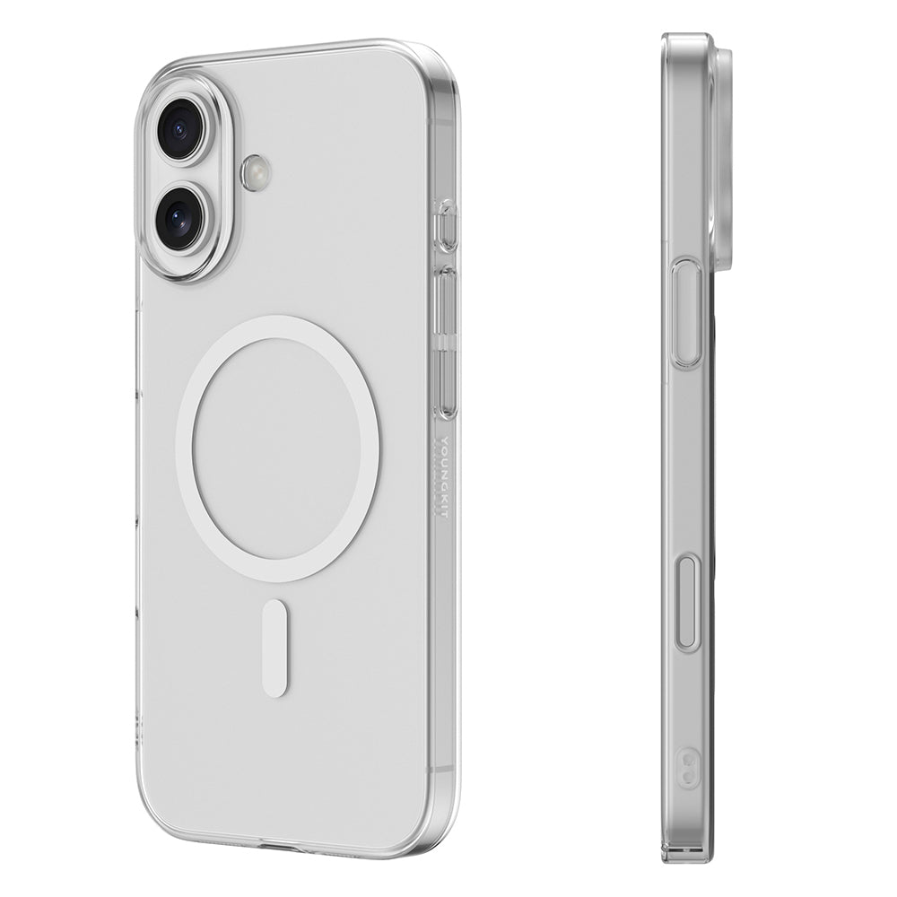 Apple iPhone 16 Kılıf M-safe Şarj Özellikli Youngkit High Definition Serisi Kapak Şeffaf