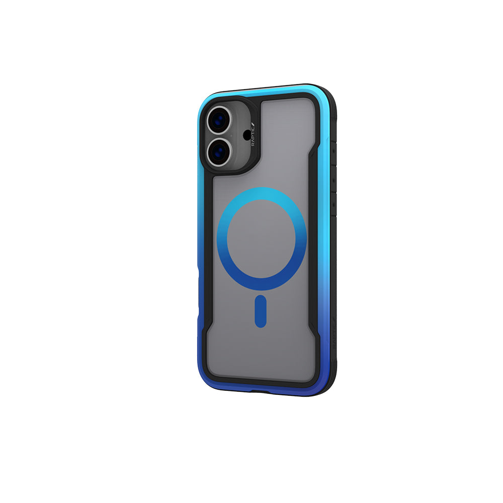 Apple iPhone 16 Kılıf M-safe Şarj Özellikli Airbagli Raptic Shield 2.0 Serisi Şeffaf Arka Yüzey Kapak Turkuaz