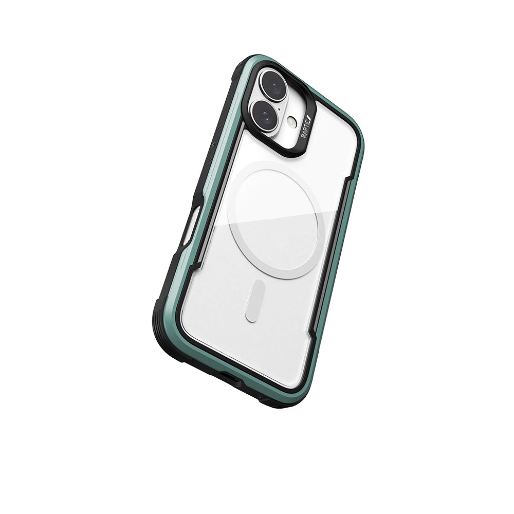 Apple iPhone 16 Kılıf M-safe Şarj Özellikli Airbagli Raptic Shield Serisi Şeffaf Arka Yüzey Kapak Siyah