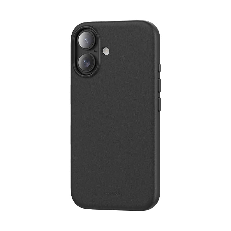 iPhone 16 Kılıf Magsafe Şarj Özellikli Çizilmeye Dayanıklı Benks VitaPro Serisi PU Deri Kılıf Siyah