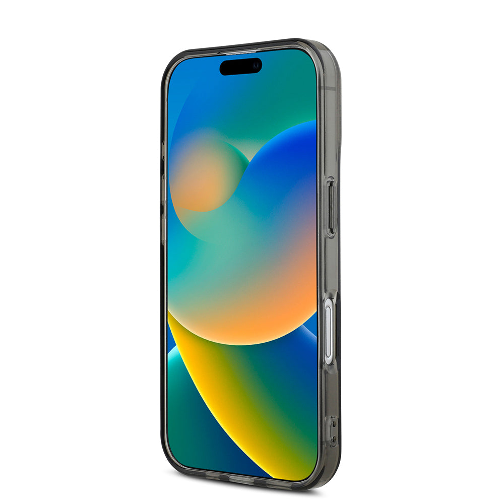 iPhone 16 Kılıf Mercedes Benz Orjinal Lisanslı Magsafe Şarj Özellikli Saydam Yüzey Silver Ring Kılıf Siyah