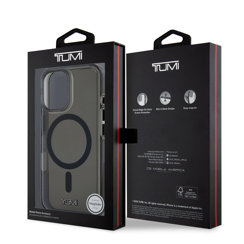 iPhone 16 Kılıf TUMI Orjinal Lisanslı Magsafe Şarj Özellikli Airbagli Transparan Kılıf Haki