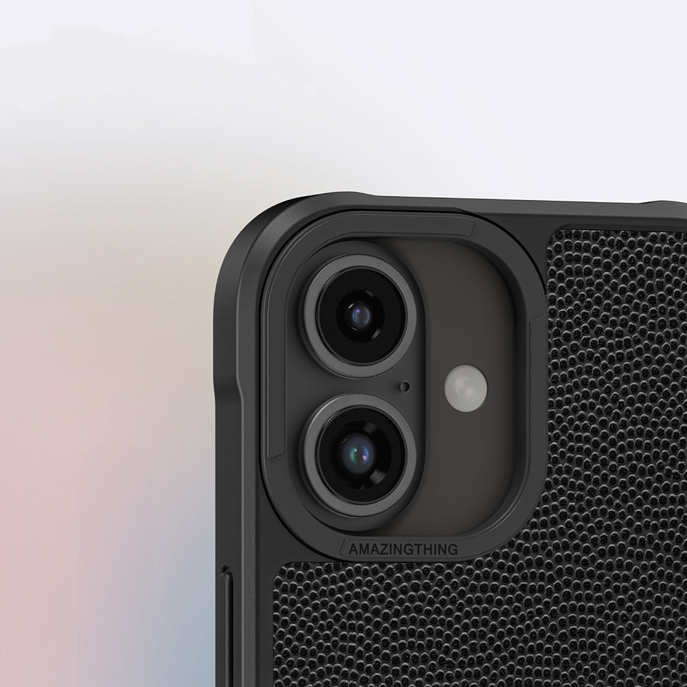 iPhone 16 Plus Kılıf Magsafe Şarj Özellikli Amazingthing Glamour Serisi Kılıf Siyah