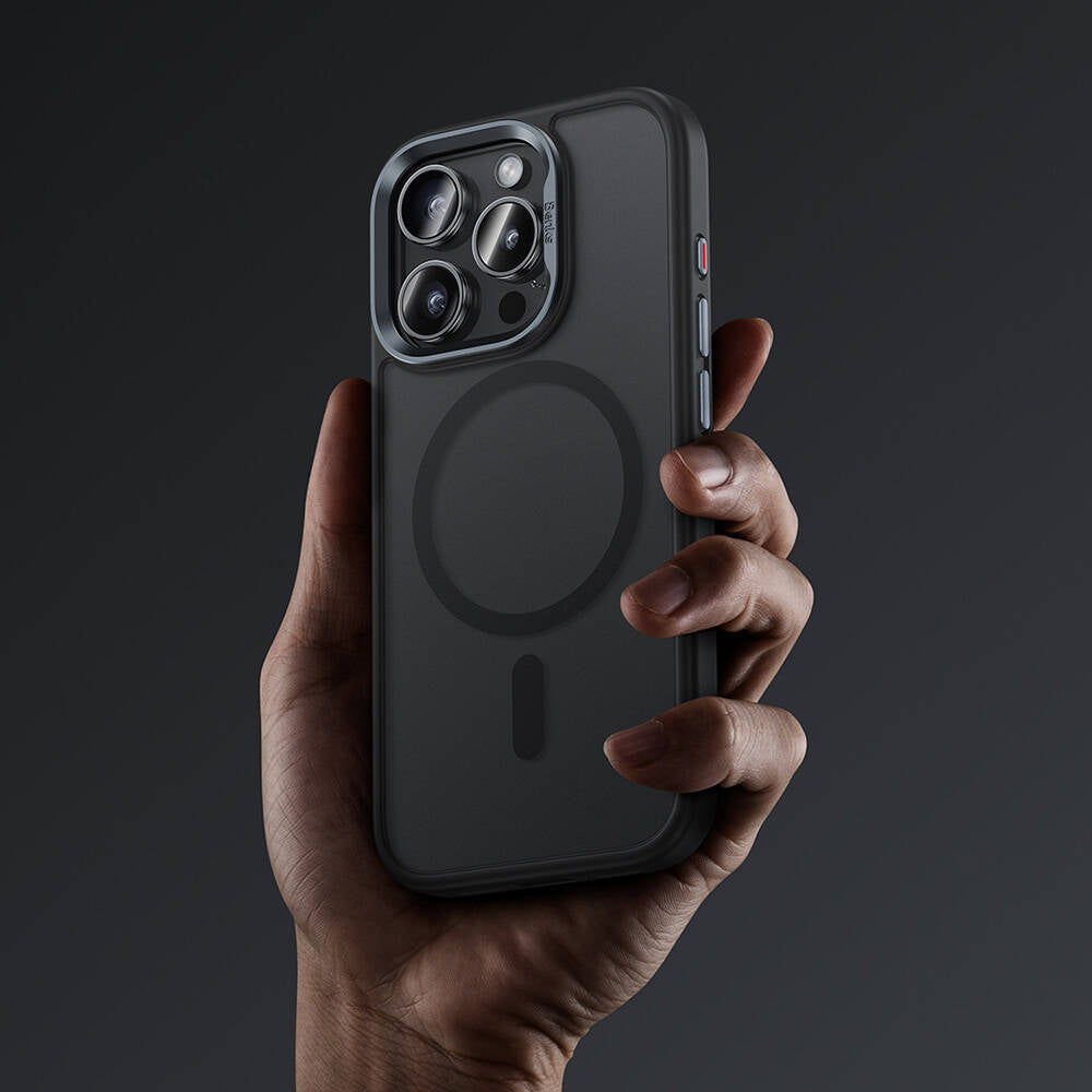 iPhone 16 Plus Kılıf Magsafe Şarj Özellikli Benks Mist Protective Kılıf Gri