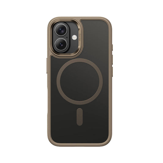 iPhone 16 Plus Kılıf Magsafe Şarj Özellikli Benks Mist Protective Kılıf Titanyum-Gold