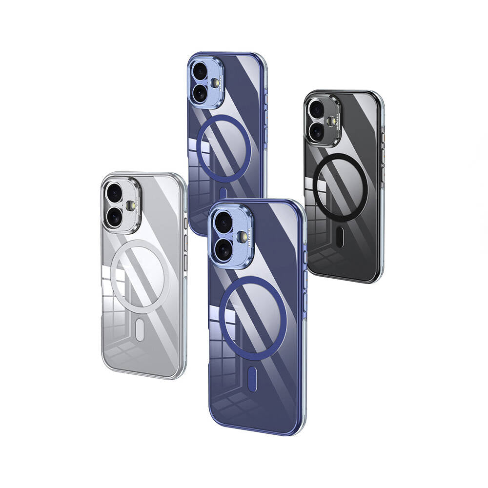 iPhone 16 Plus Kılıf Magsafe Şarj Özellikli Wlons Standlı Efsane Kılıf Siyah