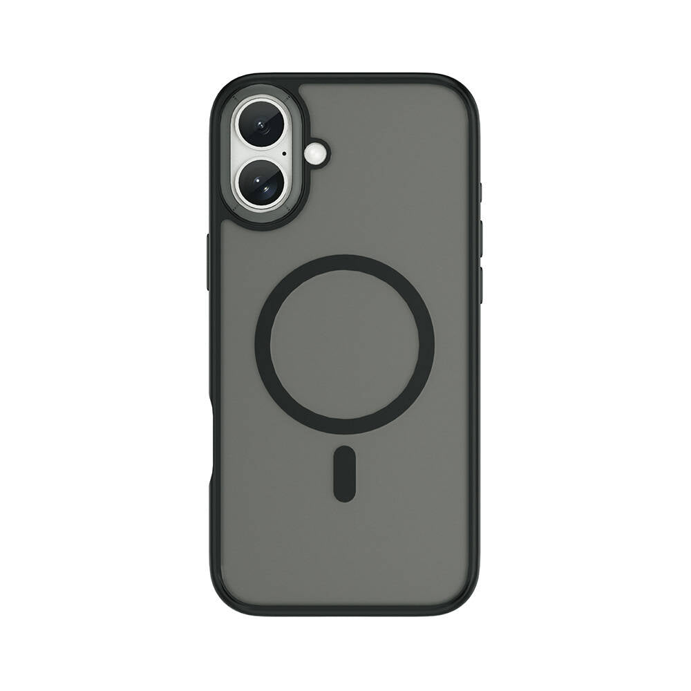iPhone 16 Plus Kılıf Wiwu FGG-012 ArmorPro Serisi Magsafe Şarj Özellikli Parmak İzi Bırakmayan Kılıf Siyah