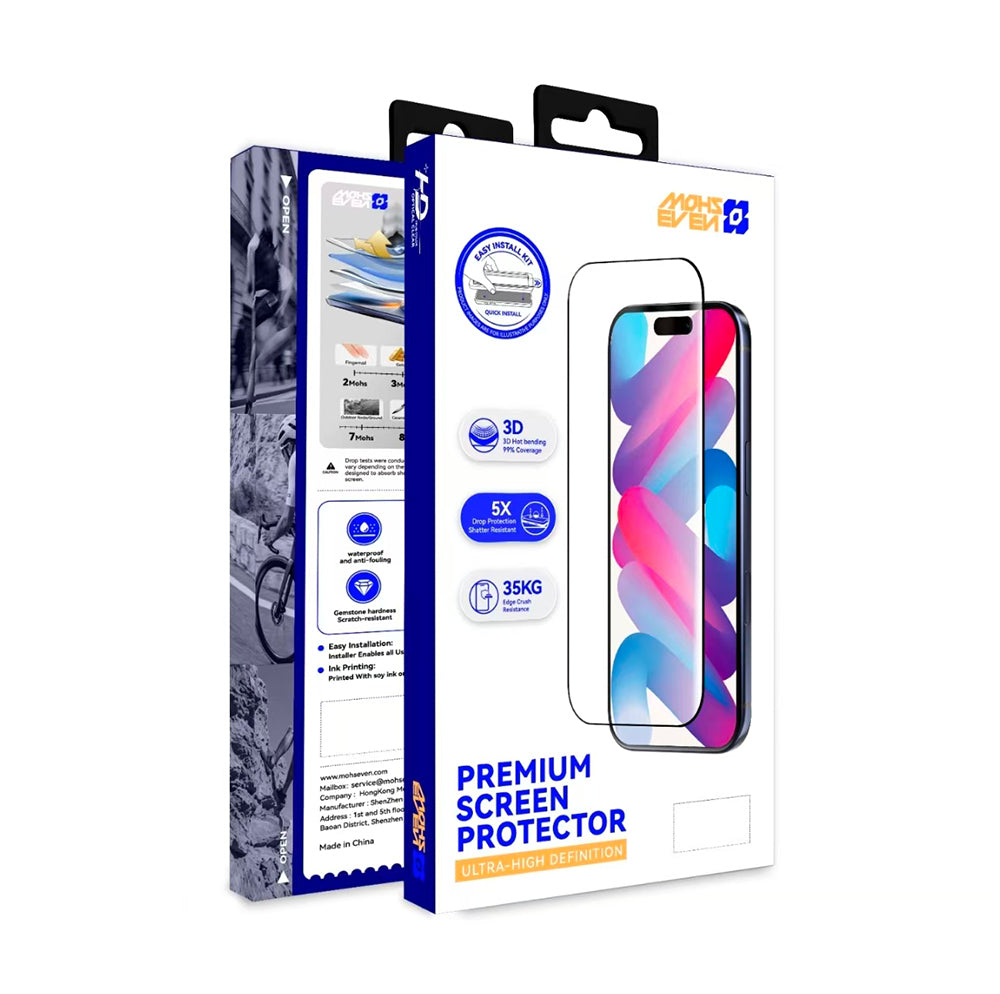 Apple iPhone 16 Plus Mohseven M6 HD Temperli Cam Ekran Koruyucu + Kolay Uygulama Aparatı