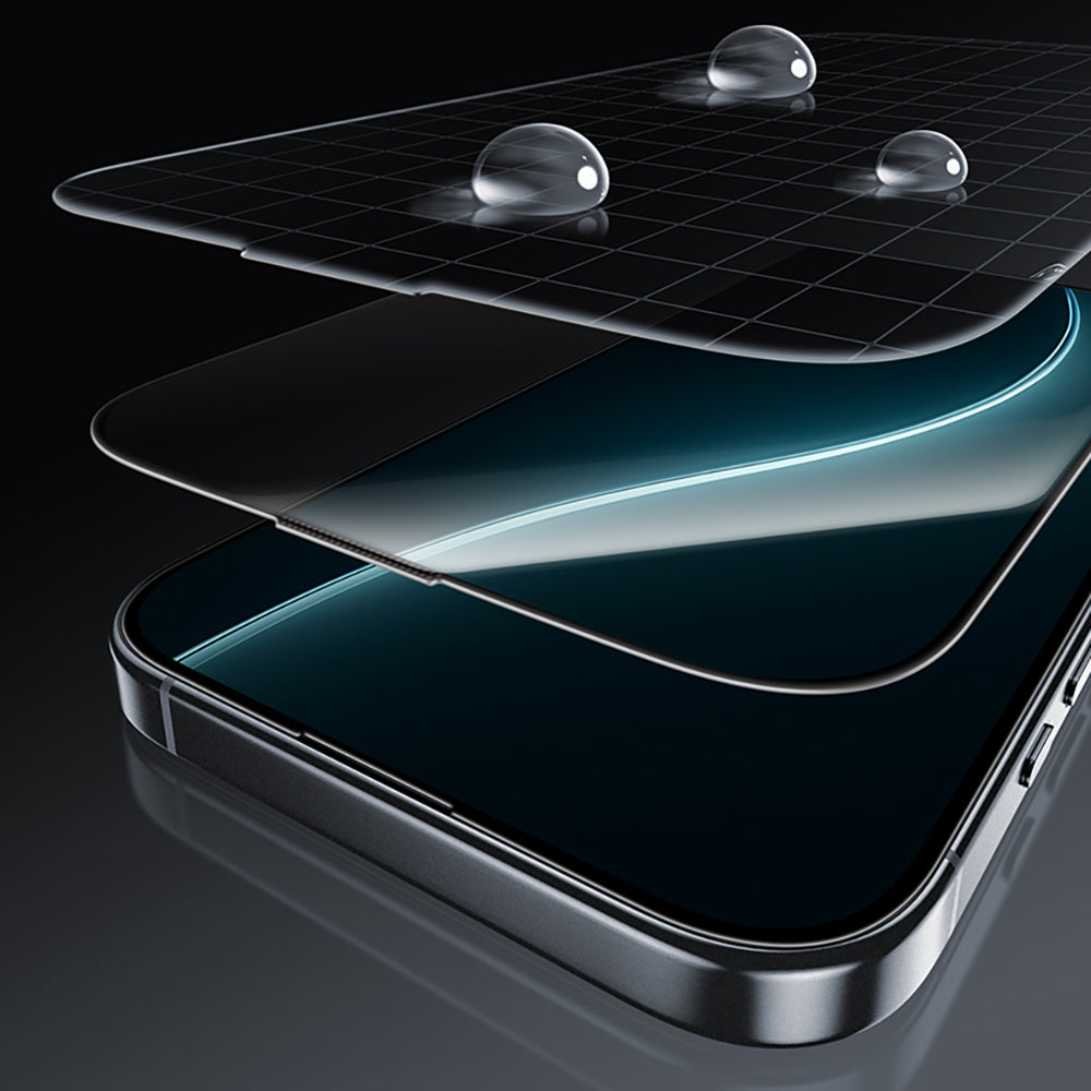 Apple iPhone 16 Pro Benks Glass Warrior HD 0.3mm Ultra İnce 0.9mm Kenarları Güçlendirilmiş Cam Ekran Koruyucu + Kolay Uygulama Aparatlı