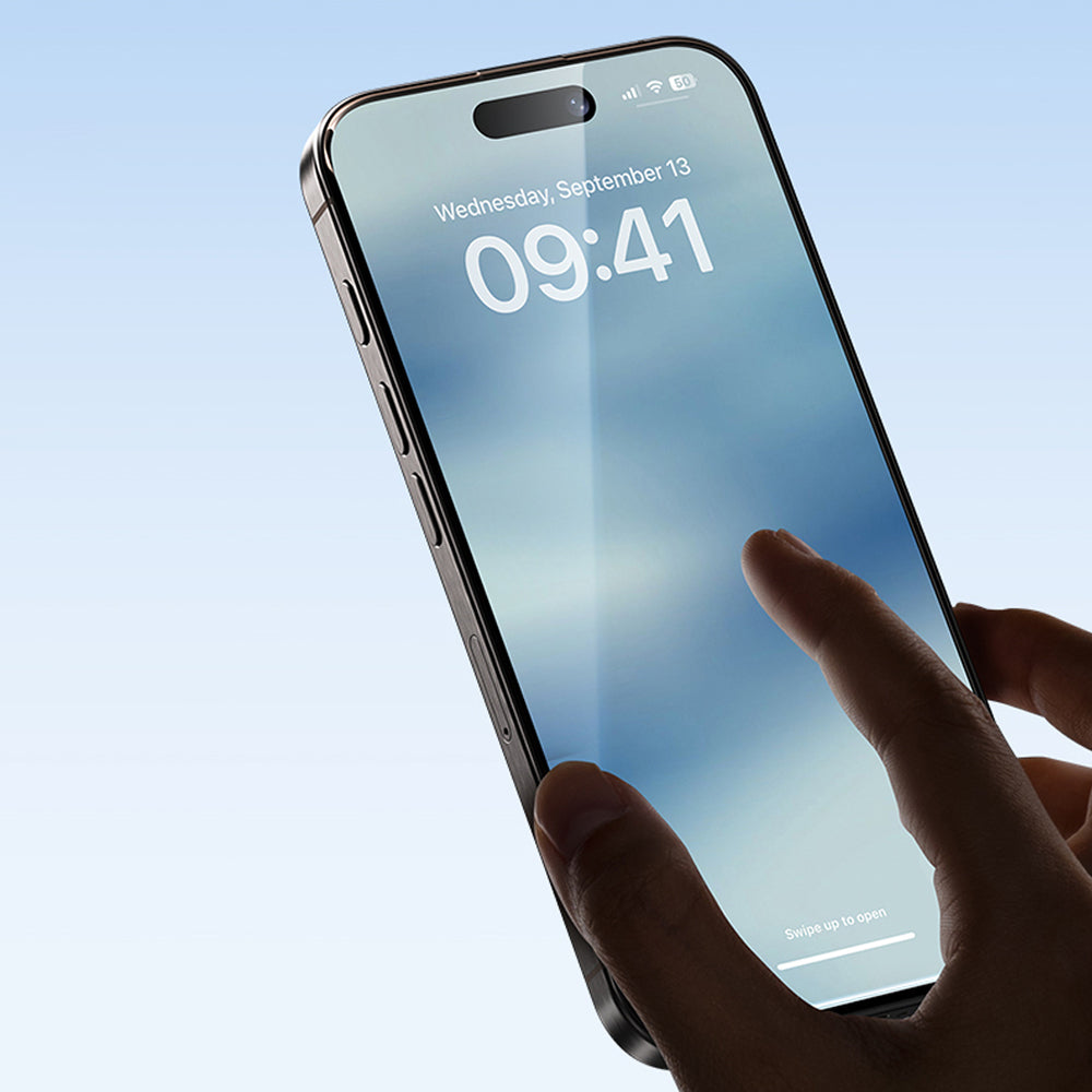 iPhone 16 Pro Benks Ultra İnce Kenarlı Ekran Koruyucu + Kolay Uygulama Aparatlı Siyah