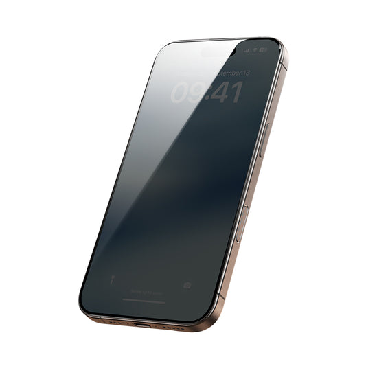 iPhone 16 Pro Benks Ultra İnce Kenarlı Privacy Hayalet Ekran Koruyucu + Kolay Uygulama Aparatlı Siyah