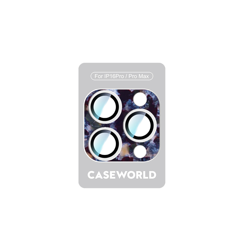 Apple iPhone 16 Pro CaseWorld Crystal Color Serisi Full Kamera Lens Koruyucu Gri