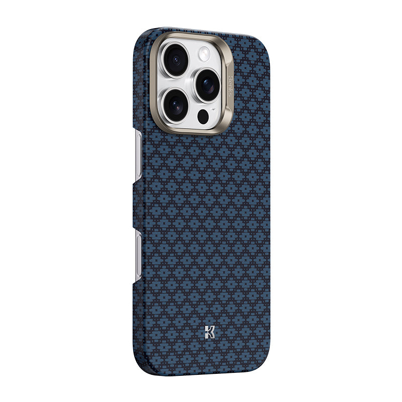 Apple iPhone 16 Pro Kılıf M-Safe Şarj Özellikli Benks ArmorAir ArmorGrid Serisi Kevlar Kapak Siyah