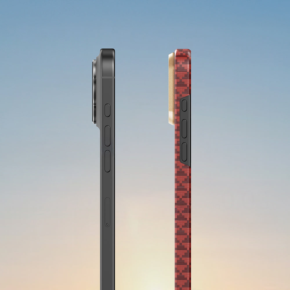 Apple iPhone 16 Pro Kılıf M-safe Şarj Özellikli Raptic Aramid Skin Origin Serisi Kapak Kahverengi