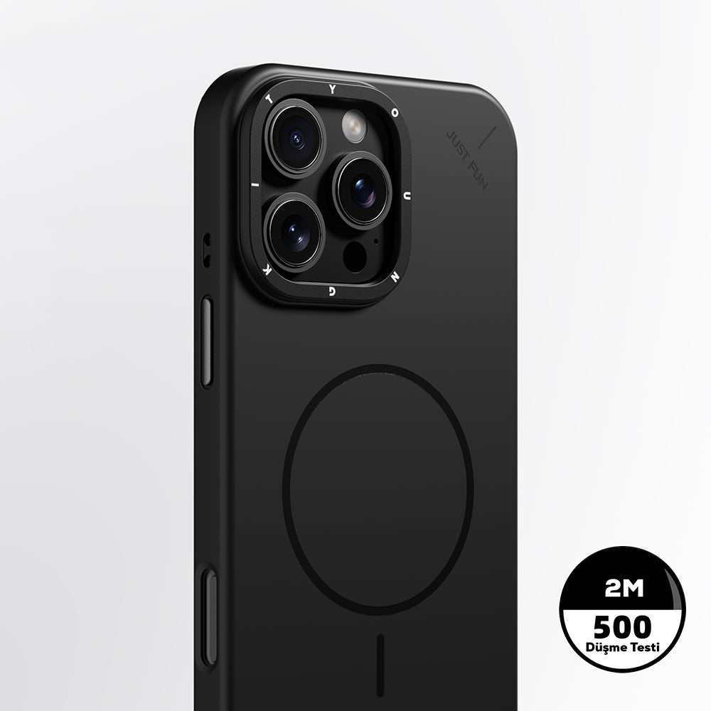 Apple iPhone 16 Pro Kılıf M-safe Şarj Özellikli Youngkit Dynamag Serisi Kapak Siyah